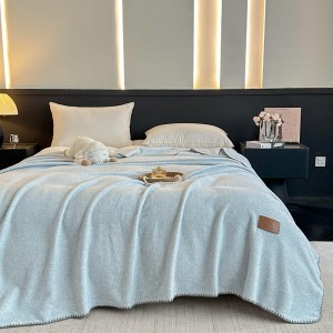 Patura Premium pt pat Dublu, Tip Casmir, 200x230cm - Bleu