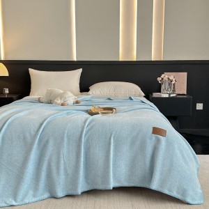 Patura Premium pt pat Dublu, Tip Casmir, 200x230cm - Bleu Ciel