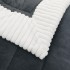 Lenjerie de pat cu Pilota Inclusa, Cearceaf cu Elastic, 6 Piese, Blană de Iepure Artificială si Catifea, Alb cu Antracit [8]