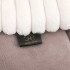 Lenjerie de pat cu Pilota Inclusa, Cearceaf cu Elastic, 6 Piese, Blană de Iepure Artificială si Catifea, Alb cu Cappuccino [10]