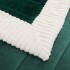 Lenjerie de pat cu Pilota Inclusa, Cearceaf cu Elastic, 6 Piese, Blană de Iepure Artificială si Catifea, Alb cu Verde [8]