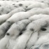 Lenjerie de pat cu Pilota Inclusa, Cearceaf cu Elastic, 6 Piese, Blană de Iepure Artificială si Catifea, Animal Print, Alb cu Gri deschis [10]