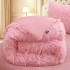  Pilota Cocolino Fluffy, 200x230cm si 2 fete de perna 50x70cm, Roz [4]