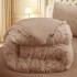  Pilota Cocolino Fluffy, 200x230cm si 2 fete de perna 50x70cm, Cappuccino [3]