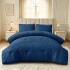 Set Pilota CoCoLiNo, 200x230 cm, cu Stelute Embosate, Puf Siliconic si 2 fete de perna 50x70 cm, Bleumarin [2]