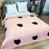 Pătură Super Soft Cocolino, 200x230 cm – Răsfăț absolut în zilele reci, Roz prăfuit, inimioare [3]