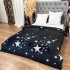 Patura Pufoasa CoCoLiNo (Fleece), 200x230cm, 240gr/m, Negru, Stelute - Răsfățul Perfect pentru Serile Racoroase [2]