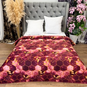 Pătură Super Soft Cocolino, 200x230 cm – Răsfăț absolut în zilele reci, Vișiniu, fagure
