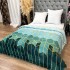 Patura pufoasa cocolino 200x230cm, 240g/mp, Verde, Forme Geometrice [2]