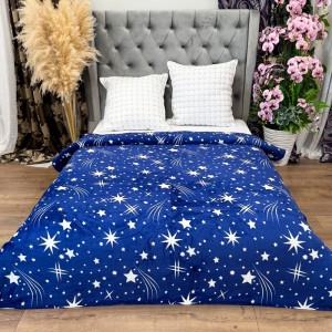 Pătură Super Soft Cocolino, 200x230 cm – Răsfăț absolut în zilele reci, Albastru închis, ploaie de stele