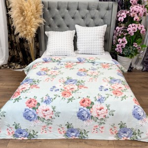 Pătură Super Soft Cocolino, 200x230 cm – Răsfăț absolut în zilele reci, Verzui, flori