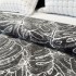 Patura Pufoasa CoCoLiNo (Fleece), 200x230cm, 240gr/m, Negru, Frunze - Răsfățul Perfect pentru Serile Racoroase [5]