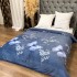 Patura Pufoasa CoCoLiNo (Fleece), 200x230cm, 240gr/m, Bleumarin, Fluturi - Răsfățul Perfect pentru Serile Racoroase [2]