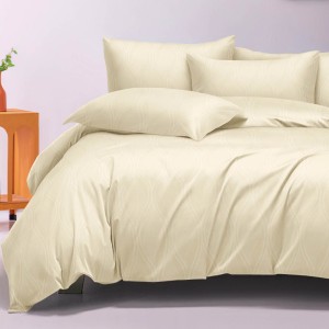 Lenjerie pat dublu, Finet model elegant, 6 piese, Crem Lenjerie pat dublu, Finet model elegant, 6 piese, Crem