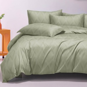 Lenjerie pat dublu, Finet model elegant, 6 piese, Verde Kaki Lenjerie pat dublu, Finet model elegant, 6 piese, Verde Kaki