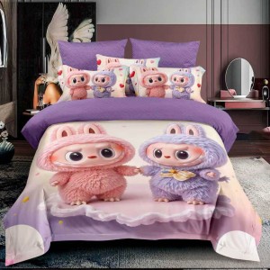 Lenjerie pat 140x200cm,  FINET, 4 piese, cu ELASTIC