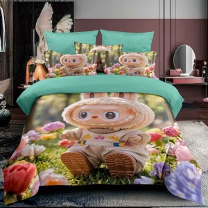 Lenjerie pat 140x200cm,  FINET, 4 piese, cu ELASTIC