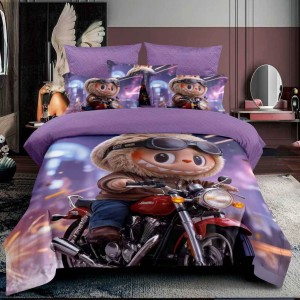 Lenjerie pat 140x200cm,  FINET, 4 piese, cu ELASTIC