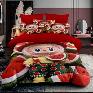 Lenjerie pat 140x200cm,  FINET, 4 piese, cu ELASTIC