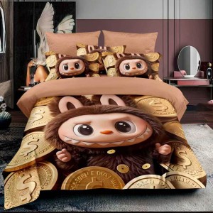 Lenjerie pat 140x200cm,  FINET, 4 piese, cu ELASTIC