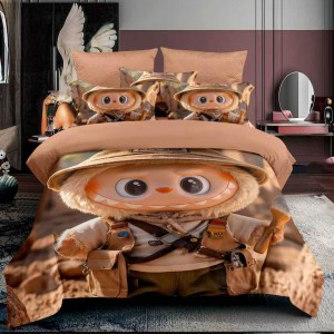 Lenjerie pat 140x200cm,  FINET, 4 piese, cu ELASTIC