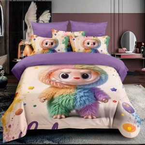 Lenjerie pat 140x200cm,  FINET, 4 piese, cu ELASTIC