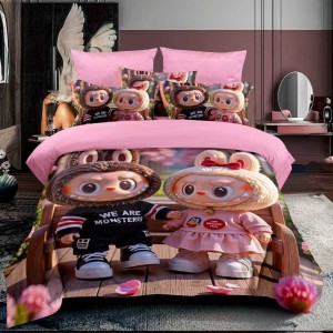 Lenjerie pat 140x200cm,  FINET, 4 piese, cu ELASTIC