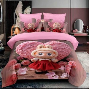 Lenjerie pat 140x200cm,  FINET, 4 piese, cu ELASTIC