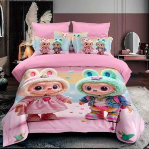 Lenjerie pat 140x200cm,  FINET, 4 piese, cu ELASTIC