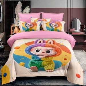 Lenjerie pat 140x200cm,  FINET, 4 piese, cu ELASTIC