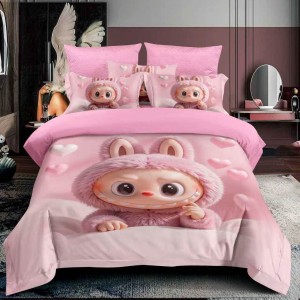 Lenjerie pat 140x200cm,  FINET, 4 piese, cu ELASTIC