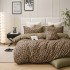 Lenjerie pat dublu, bumbac satinat, 4 piese, Maro, animal print [2]