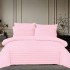 Lenjerie HoReCa, pat dublu, Damasc Finetat Deluxe cu Elastic, 6 piese, Roz [2]