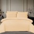 Lenjerie HoReCa, pat dublu, Damasc Finetat Deluxe cu Elastic, 6 piese, Crem [2]