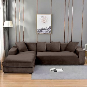 Husa elastica universala pentru coltar, Catifea Maro