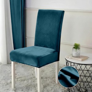 Set 6 huse PREMIUM universale pentru scaun, CATIFEA Turcuaz