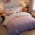 Lenjerie pat dublu, Finet, 6 piese, Lila, degrade [5]