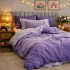 Lenjerie pat dublu, Finet, 6 piese, Mov, degrade [4]