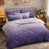 Lenjerie pat dublu, Finet, 6 piese, Mov, degrade [2]