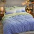Lenjerie pat dublu, Finet, 6 piese, Bleu, degrade [3]