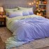 Lenjerie pat dublu, Finet, 6 piese, Bleu, degrade [2]