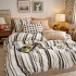 Lenjerie pat dublu, Finet, 6 piese, Gri, dungi [3]