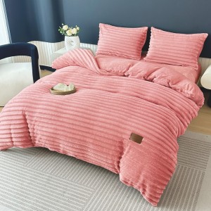 Lenjerie Deluxe, 4 Piese, Blăniță Shorthair și CoCoLiNo, cu Elastic Perimetral, Roz