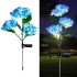 Set 2 Lămpi Solare Decorative Tip Hortensie Albastra – Iluminare LED, Design Realist și Funcționare Automată [2]