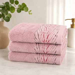 Set 3 prosoape mari, Wander, 70x130cm, din 100% bumbac pakistanez,  470g, Roz prafuit