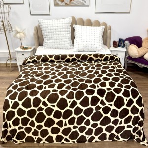 Patura pufoasa cocolino 200x230cm, 240g/mp, Bej, Maro, Pete