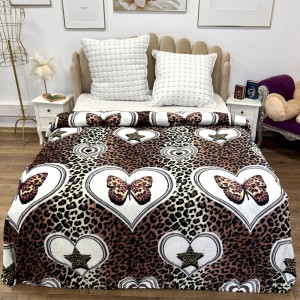 Patura pufoasa cocolino 200x230cm, 240g/mp, Maro, Negru, Animal print, Inimioare Patura pufoasa cocolino 200x230cm, 240g/mp, Maro, Negru, Animal print, Inimioare