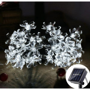 Instalație Solară pentru Grădină - Flori de Cireș cu 50 LED-uri, Alb Rece Instalație Solară pentru Grădină - Flori de Cireș cu 50 LED-uri, Alb Rece