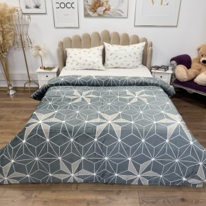 Pătură Super Soft Cocolino, 200x230 cm – Răsfăț absolut în zilele reci, Gri, steluțe, forme geometrice