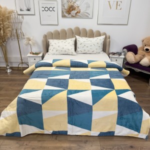 Pătură Super Soft Cocolino, 200x230 cm – Răsfăț absolut în zilele reci, Galben, Verde, forme geometrice